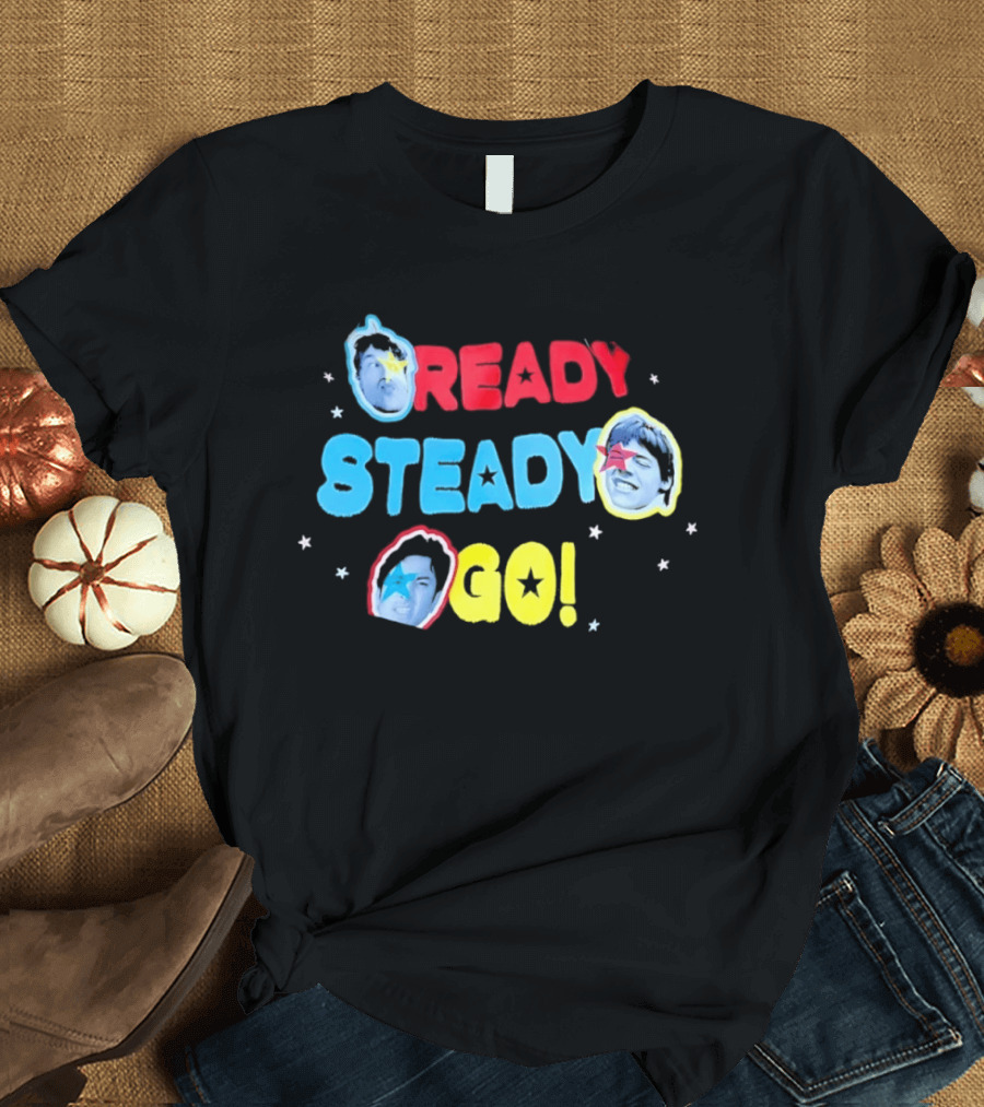 Ready Steady Go Friends Pop Music Colorful Star Portraits T-Shirt