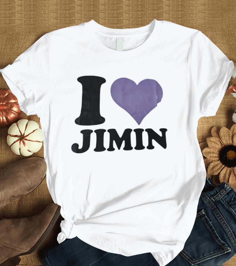 I Love Jimin Heart K Pop BTS Fan Merchandise T-Shirt