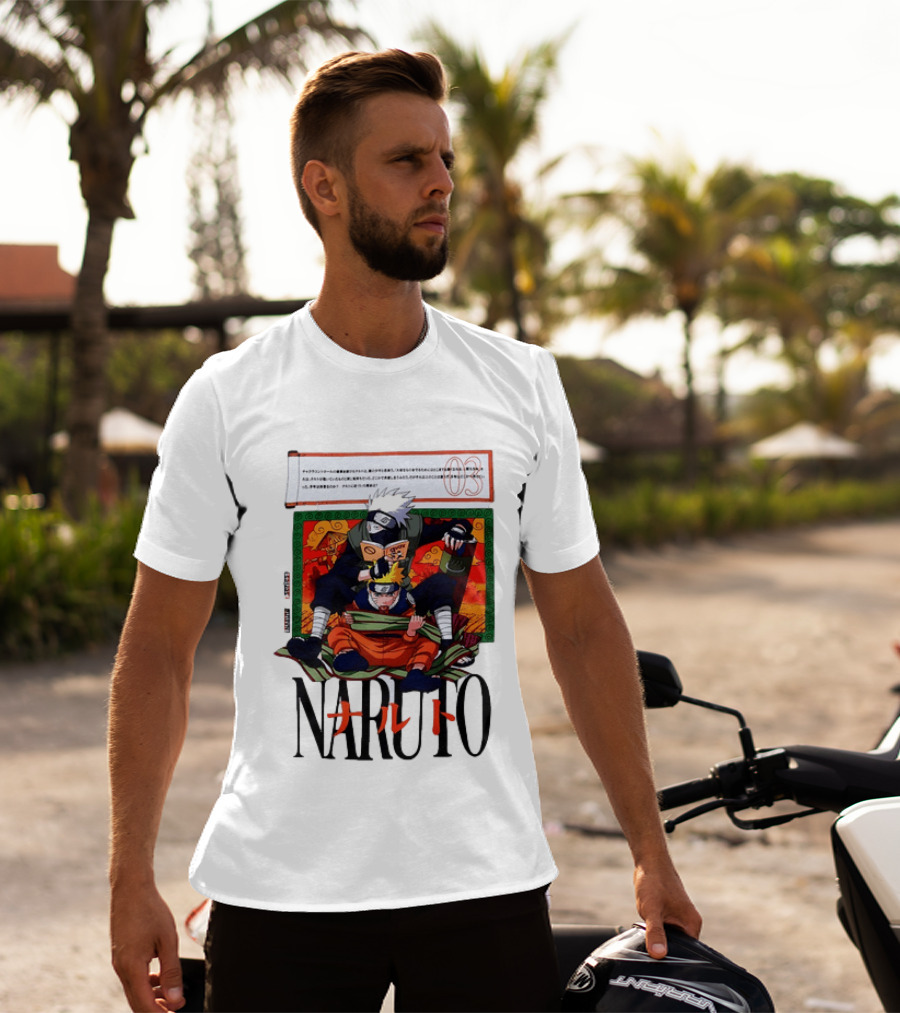 Naruto Kakashi 72 Series Manga Cover Style Anime T-Shirt