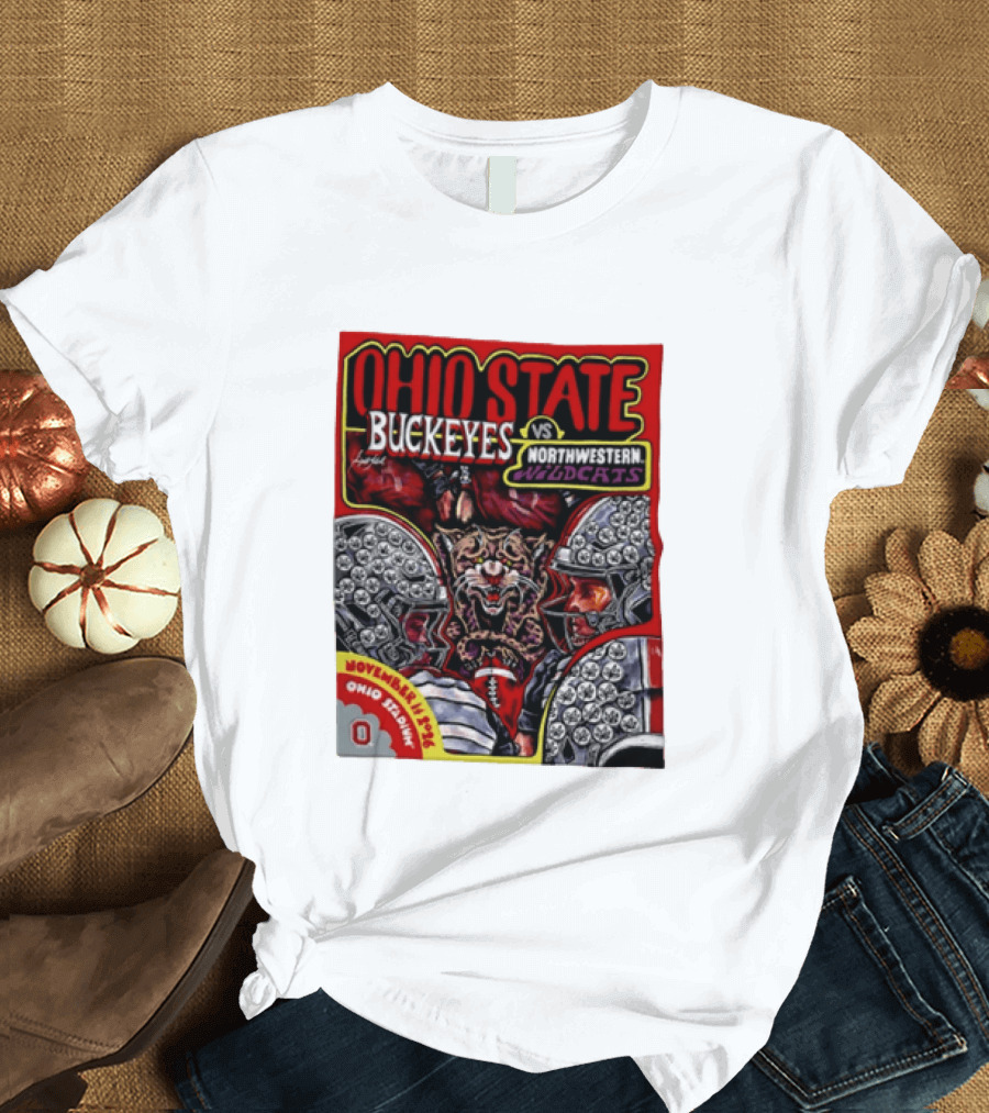 Ohio State Buckeyes Vs Northwestern Wildcats 2026 November Rivalry Ohio Stadium T-Shirt