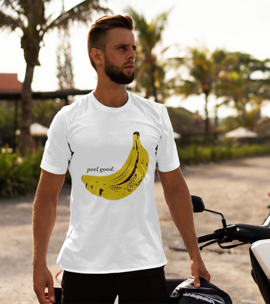 Peel Good Banana Fruit Minimalist Yellow T-Shirt
