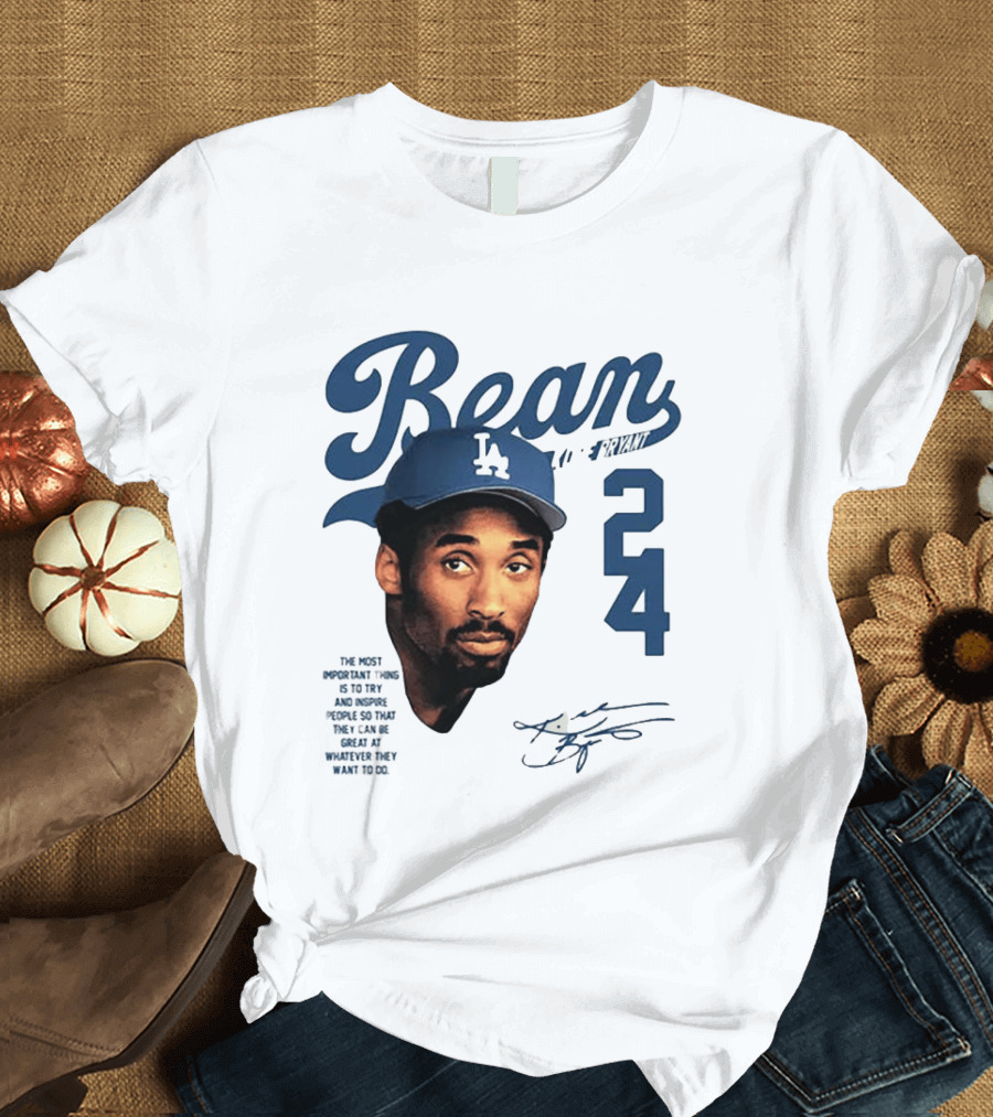 Puka Nacua Wears Bean Kobe Bryant Dodgers 24 T-Shirt