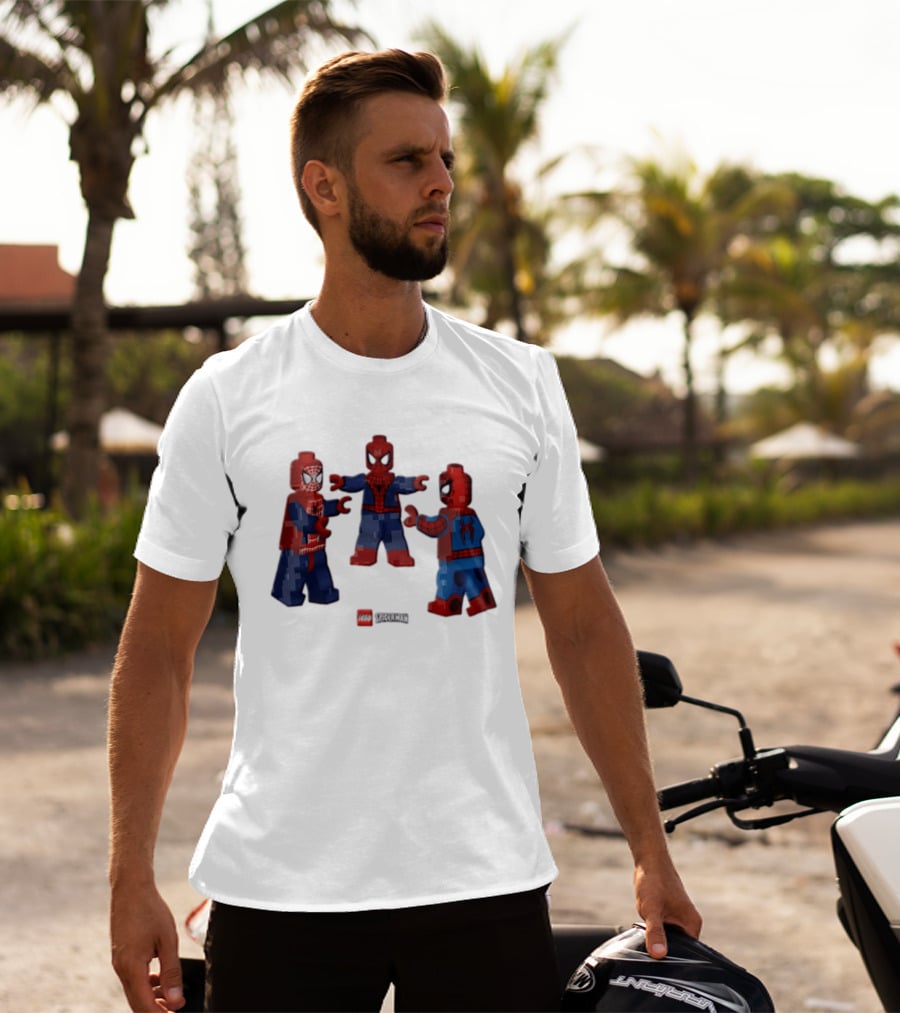 LEGO Spider Man Three Figures Meme Poses T-Shirt