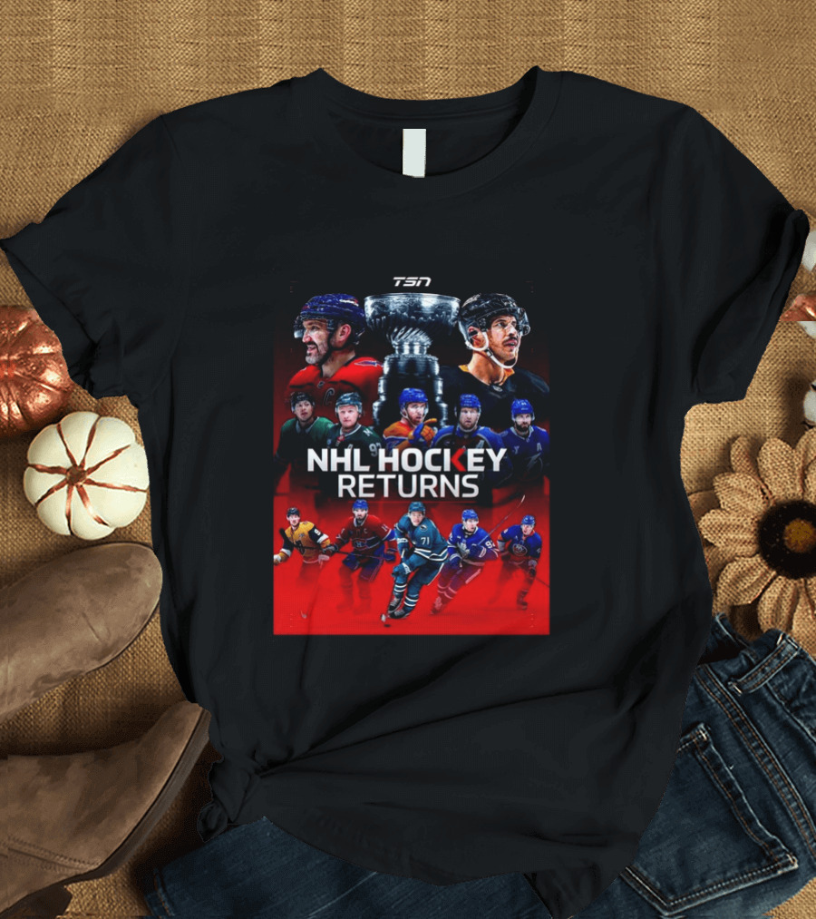 TSN NHL Hockey Returns 2026 2027 Featuring Star Players And Stanley Cup T-Shirt