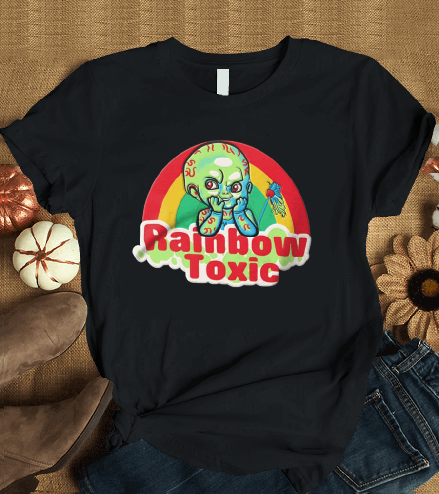 Rainbow Toxic Chucky Green Baby Doll T-Shirt
