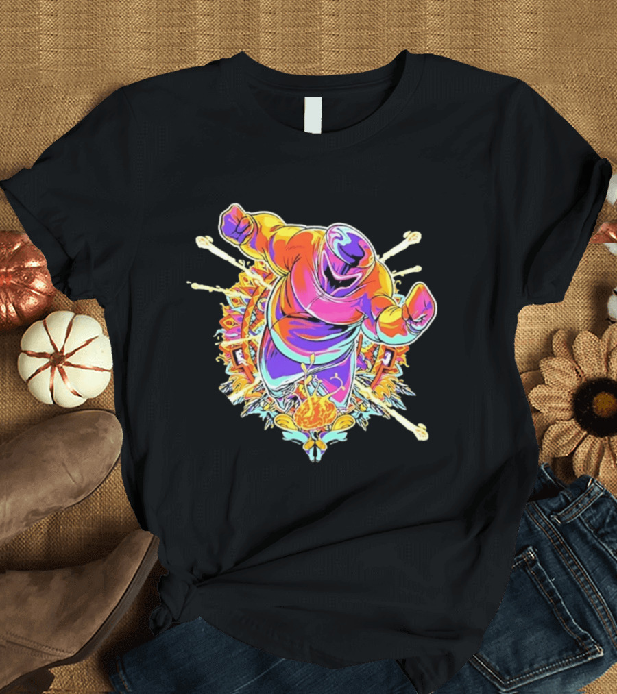 Colorful Psychedelic Boxer With Mandala And Brain Explosion T-Shirt