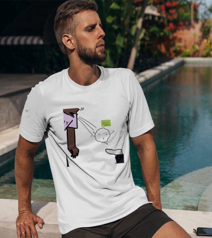 A'ja Wilson Pregame Gum Out Of Her Mouth Cartoon Style Humor T-Shirt