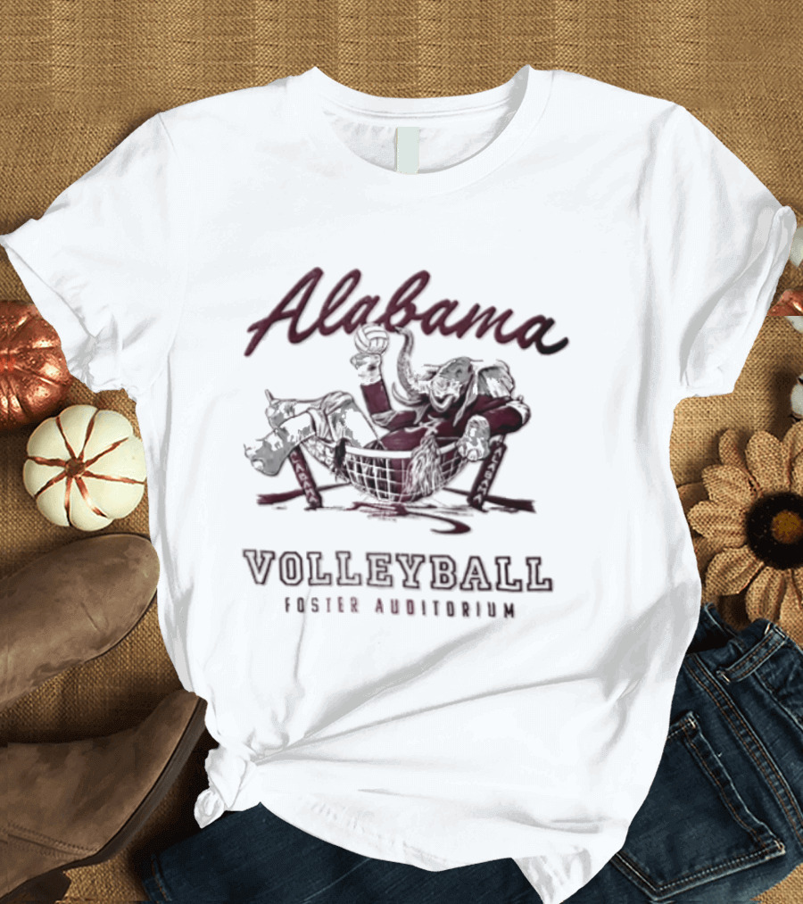 Alabama Volleyball Foster Auditorium Elephant T-Shirt