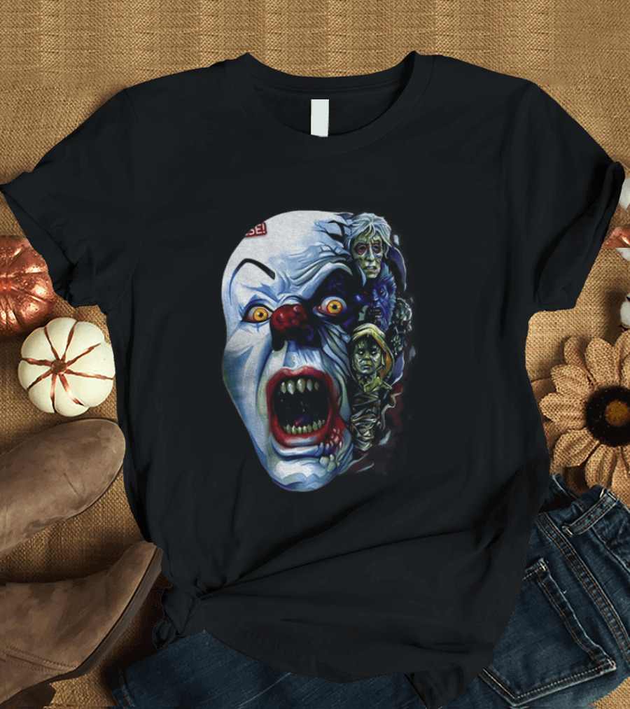 Pennywise The Dancing Clown Stephen King's IT Horror Nightmare Faces T-Shirt