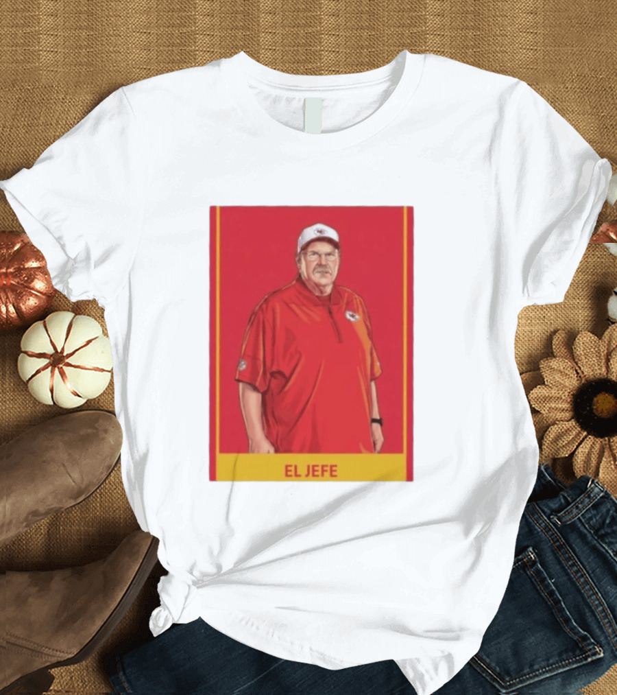 Andy Reid El Jefe Kansas City Chiefs Coach Red Chiefs T-Shirt