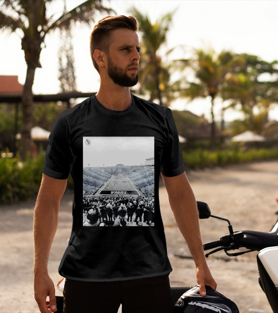 Iowa Football ANF Black And Gold Spirit Game Stadium View T-Shirt