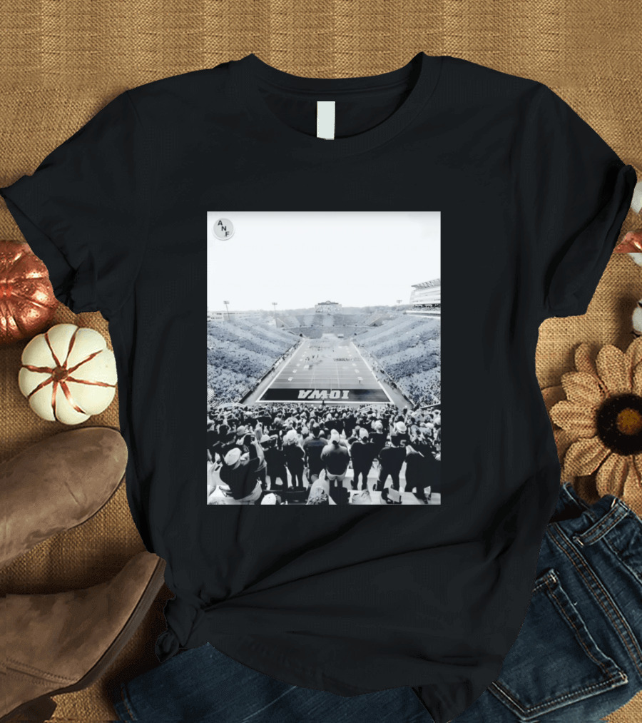 Iowa Football ANF Black And Gold Spirit Game Stadium View T-Shirt