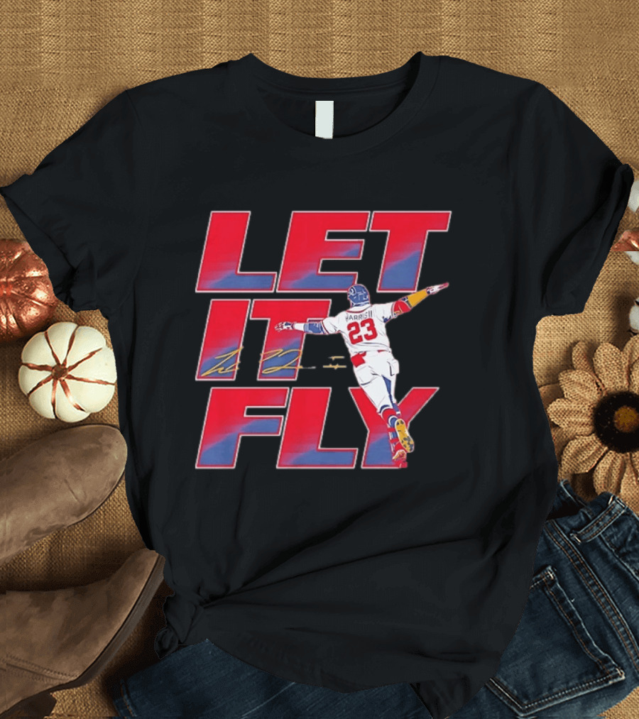 Let It Fly Michael Harris II 23 Atlanta Braves Baseball T-Shirt