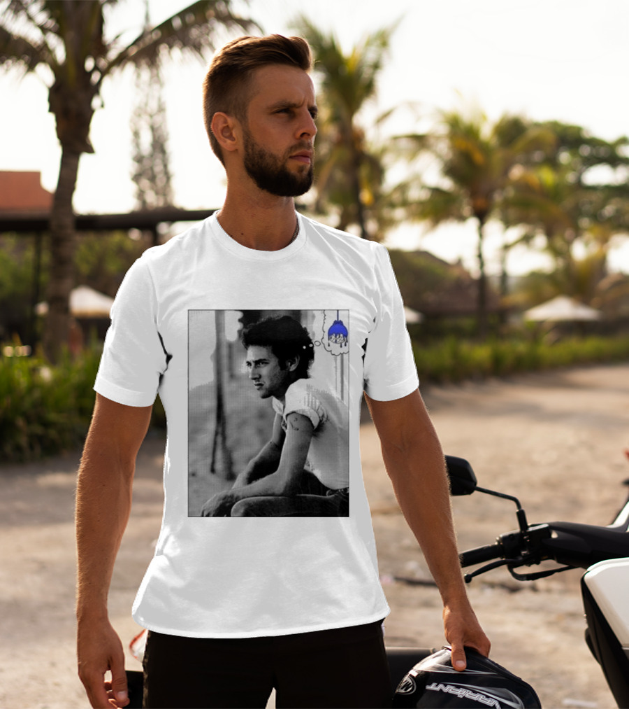 Jack White Hollywood Palladium Los Angeles CA Mon September 28th 2026 Contemplative Man With Blue Thinking Cloud T-Shirt