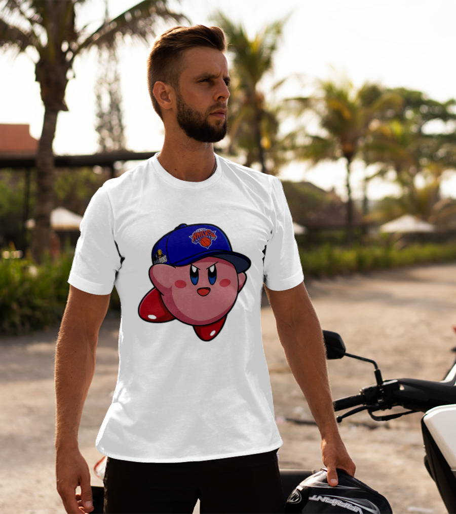 Kirby New York Knicks NBA Hat Featuring Team Colors And Finals Patch T-Shirt