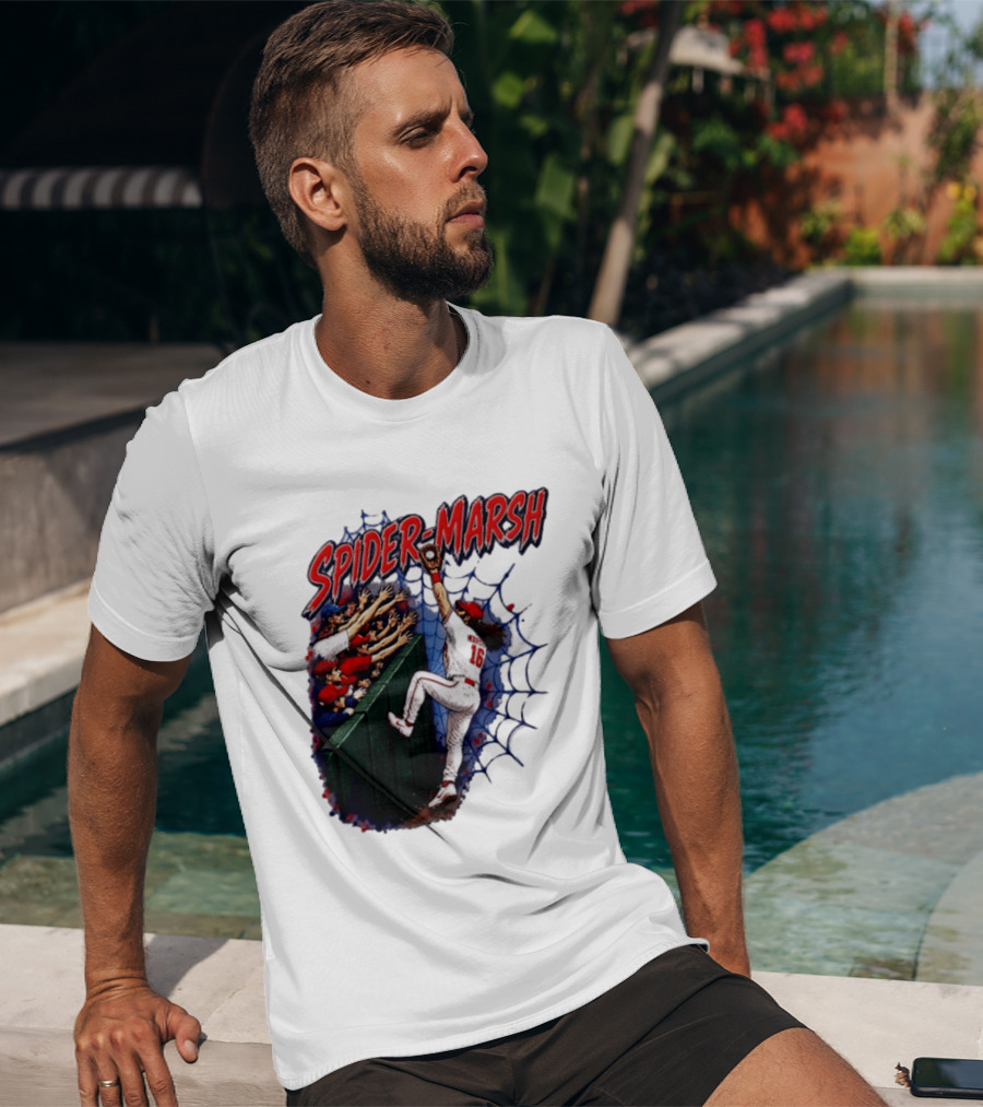 Spider Marsh Brandon Marsh Philadelphia Phillies Baseball Catch Action T-Shirt