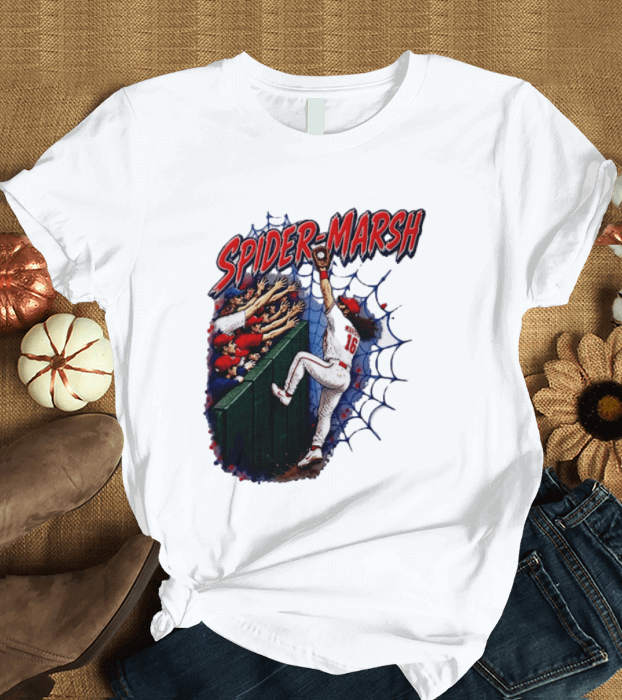 Spider Marsh Brandon Marsh Philadelphia Phillies Baseball Catch Action T-Shirt