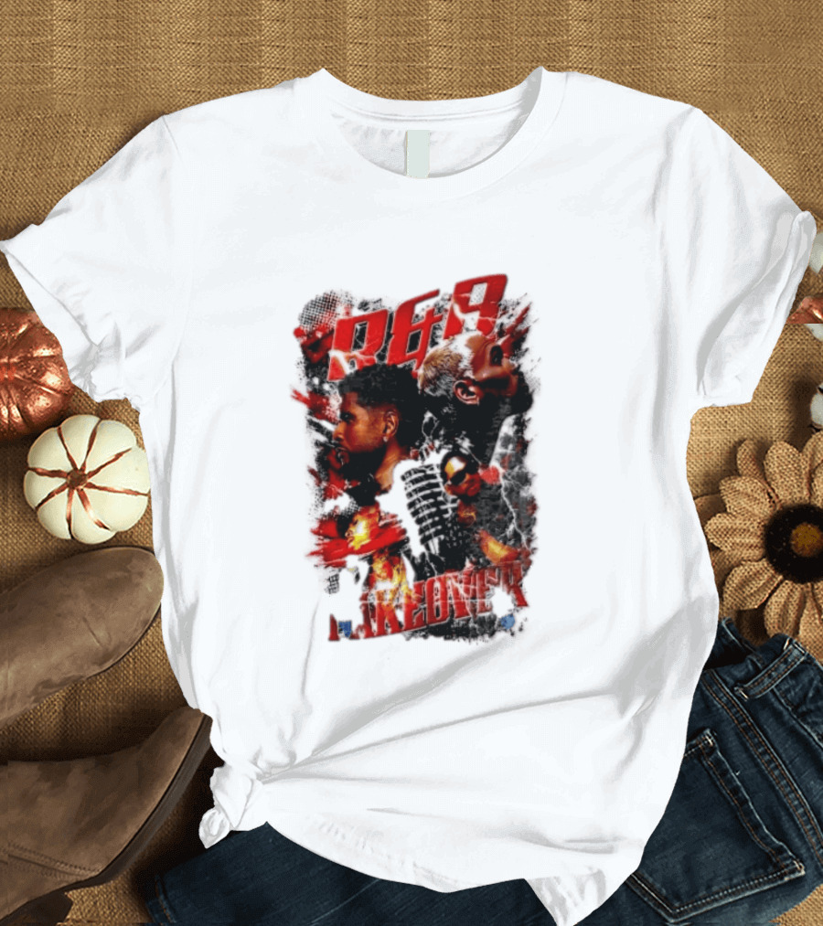 Usher Chris Brown R&B Takeover Singing Lightning Collage T-Shirt