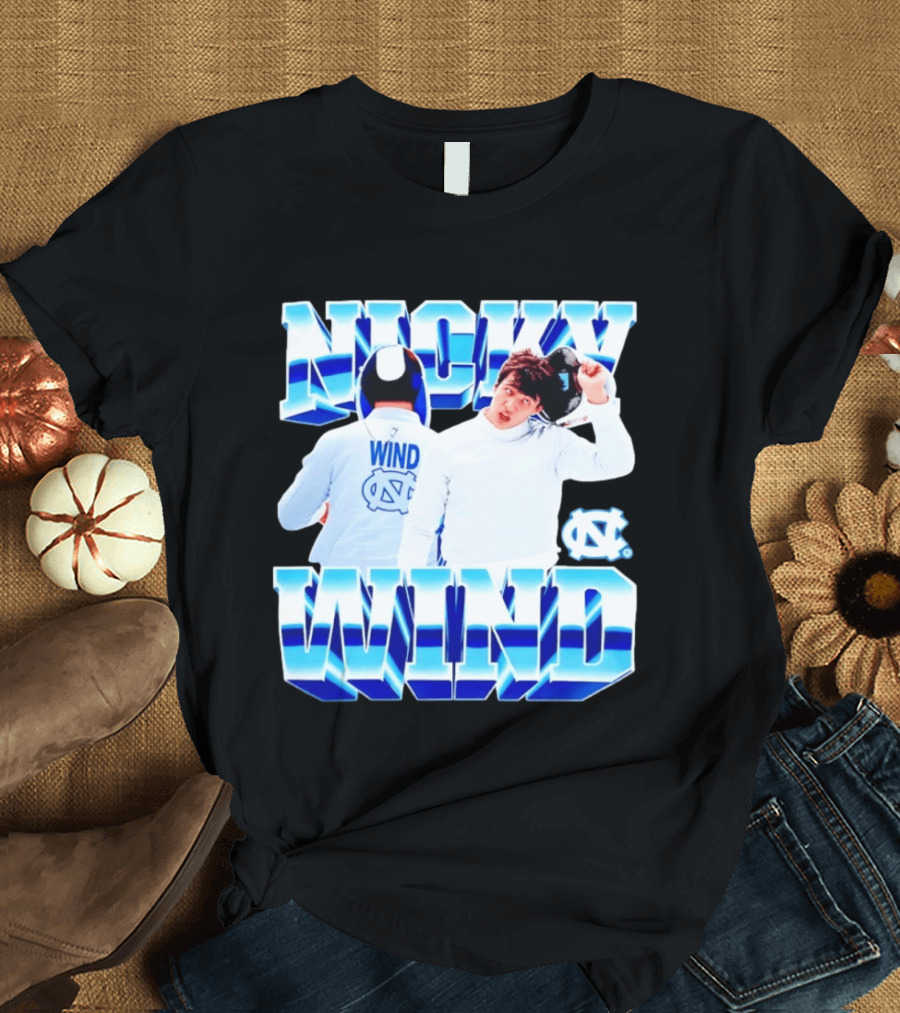 Nicky Wind North Carolina Fencing UNC Tar Heels T-Shirt