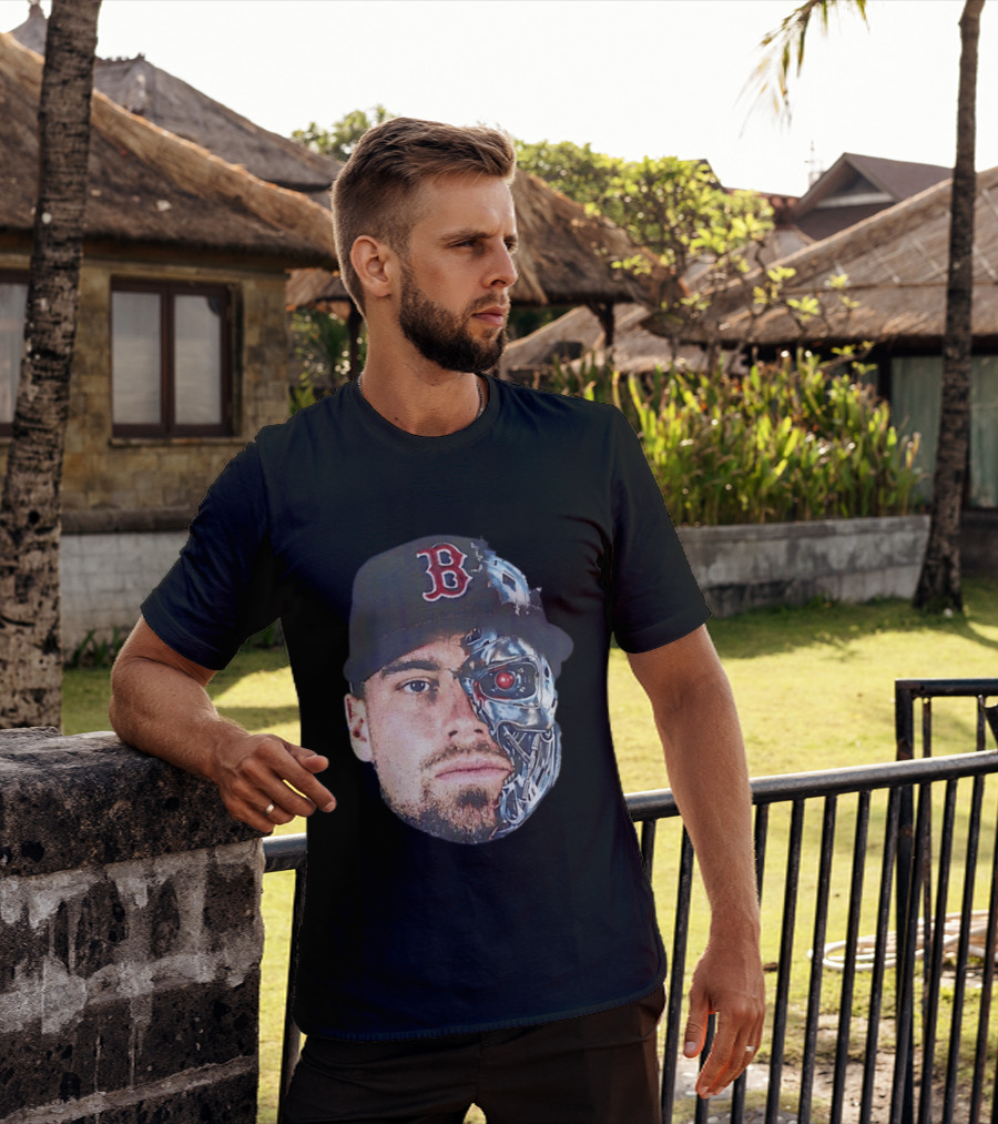 Caleb Durbin Boston Red Sox Cyborg Terminator Mashup T-Shirt