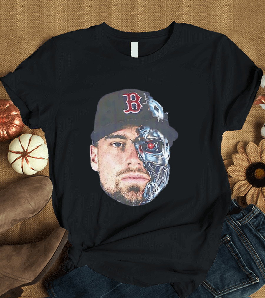 Caleb Durbin Boston Red Sox Cyborg Terminator Mashup T-Shirt