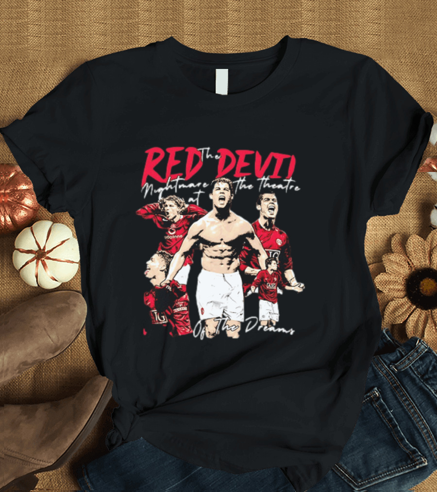 Red Devil Cristiano Ronaldo Manchester United Theatre Of Dreams T-Shirt