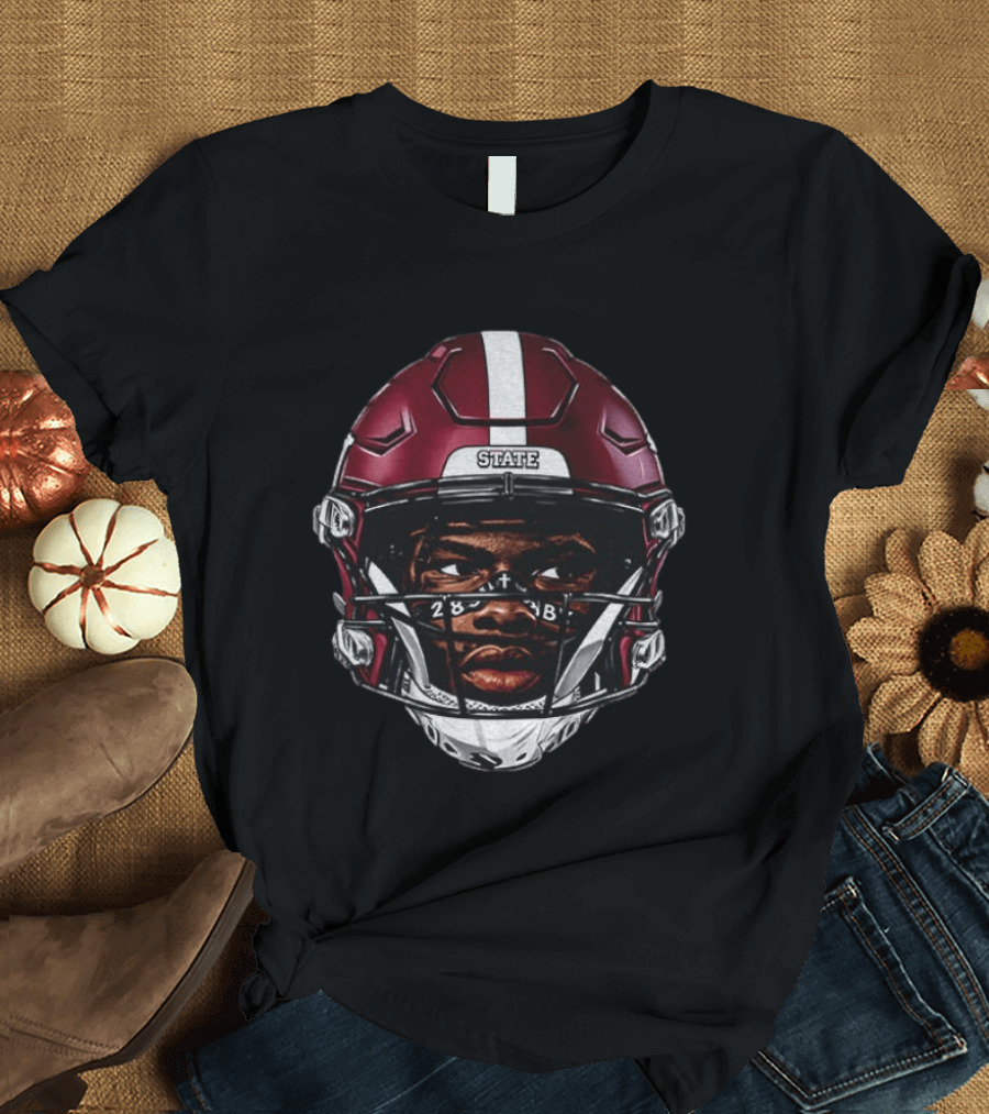 Mississippi State Bulldogs Super Kamario Taylor Football Helmet T-Shirt