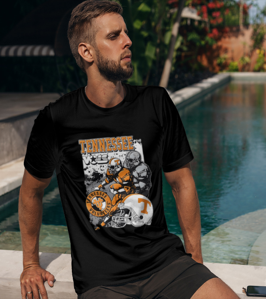 Tennessee Volunteers Football Helmet NCAA Team Players And Stars T-Shirt