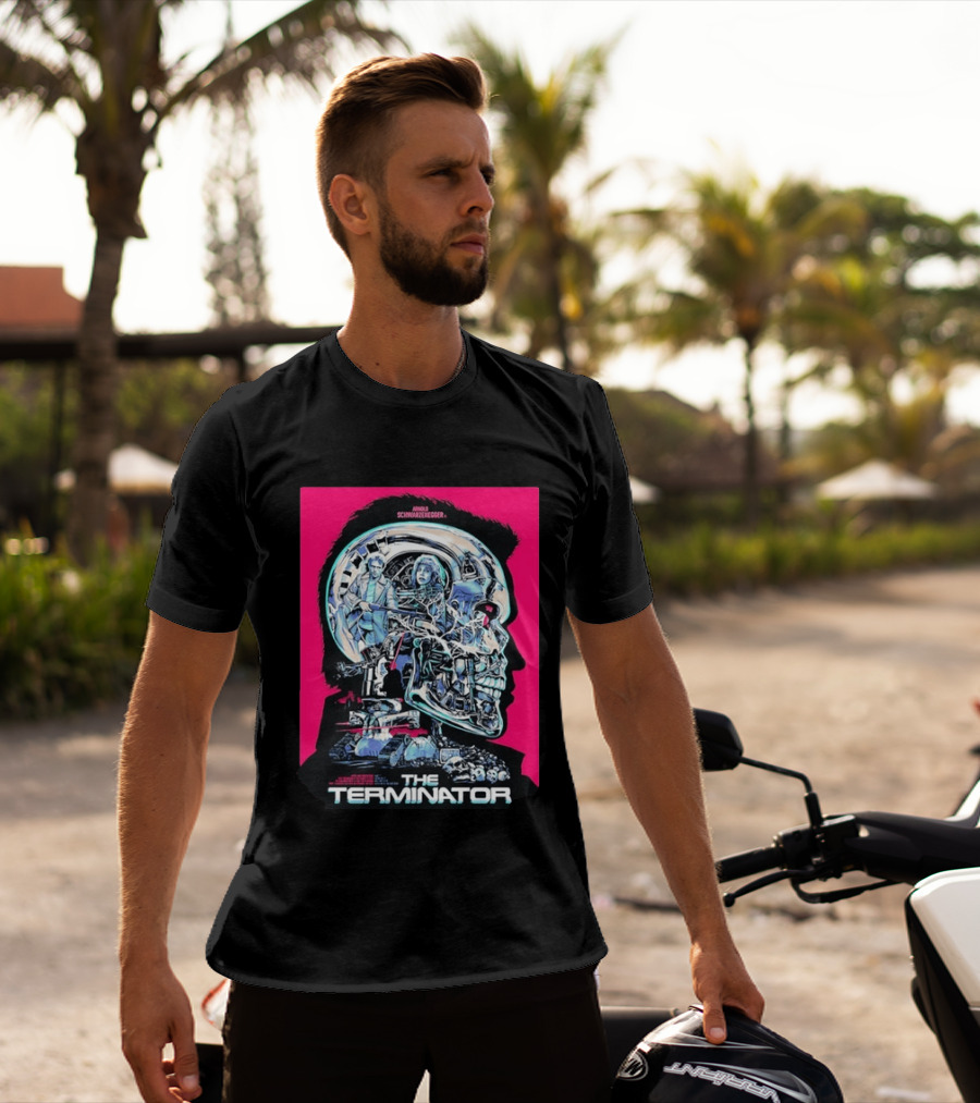 Arnold Schwarzenegger The Terminator Cybernetic Skull T-Shirt