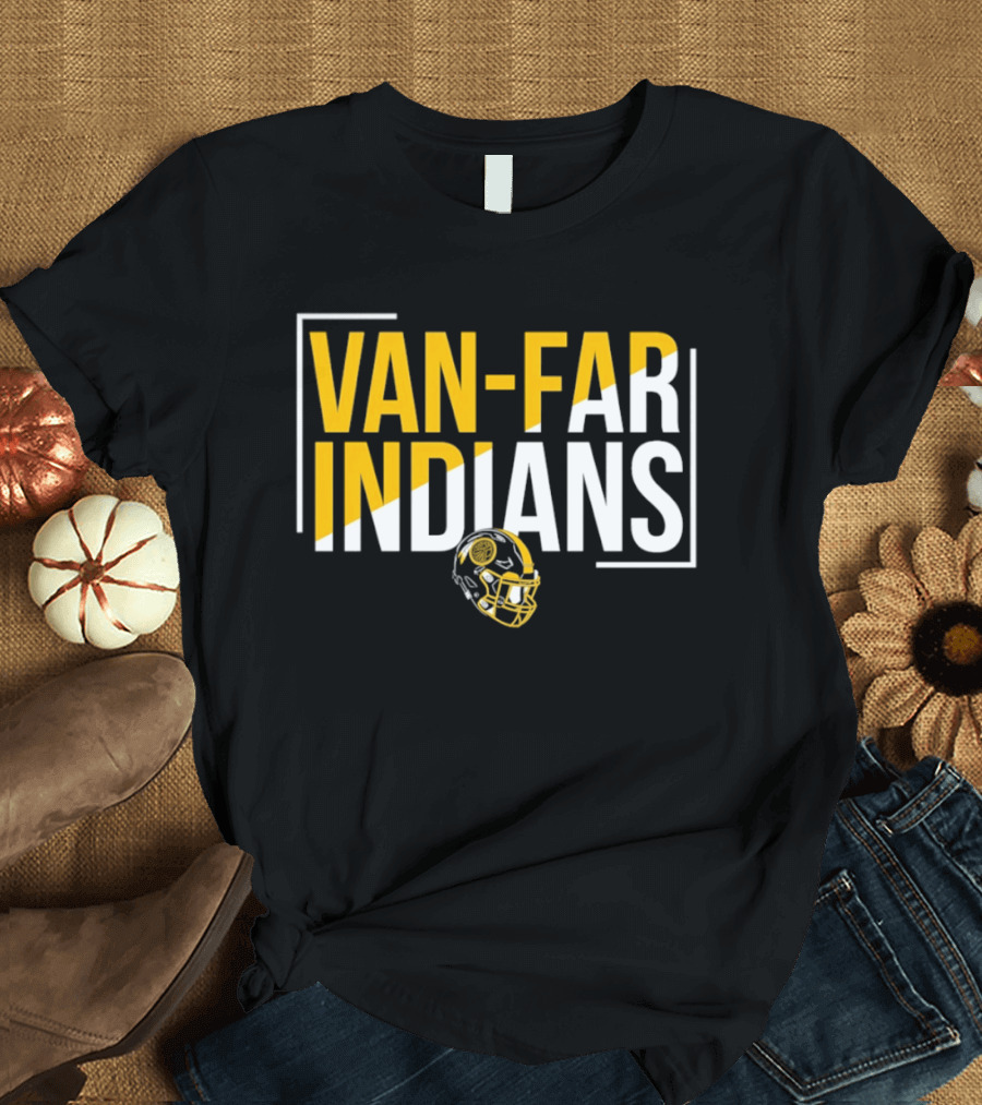 Van Far Indians Football Helmet Missouri T-Shirt