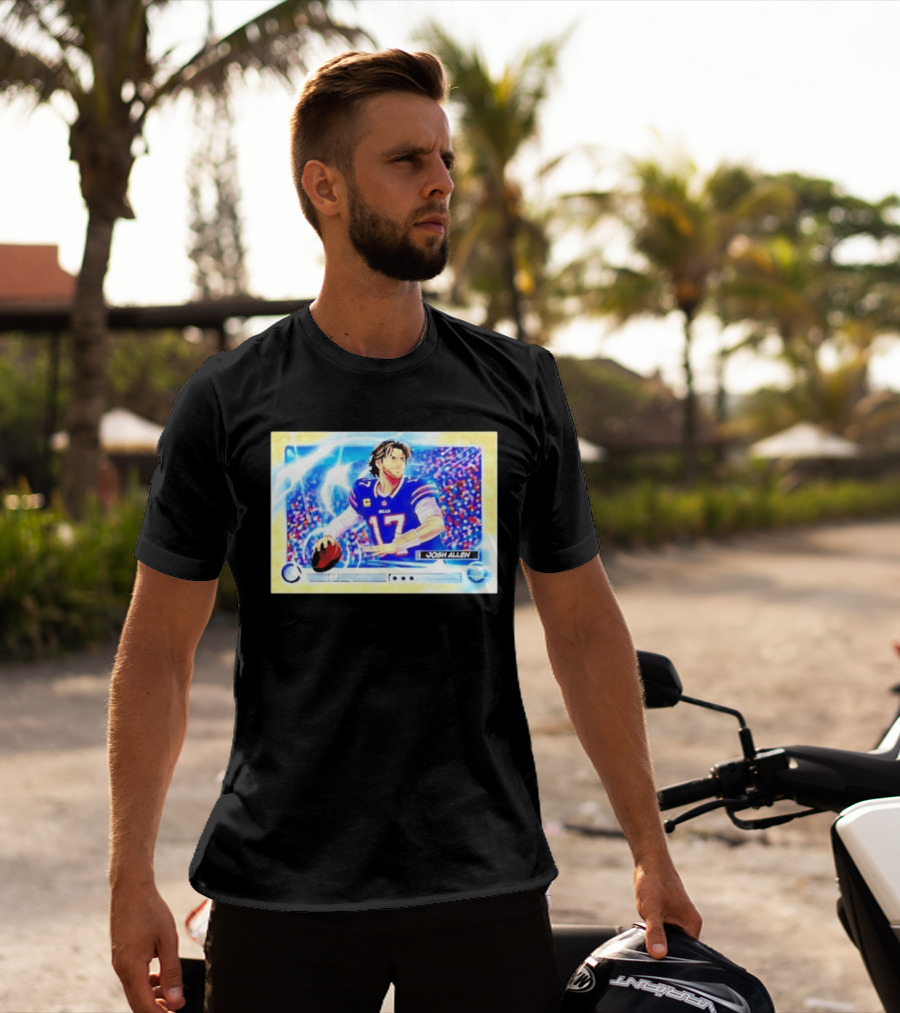 Josh Allen Buffalo Bills Anime NFL Football Quarterback 17 T-Shirt