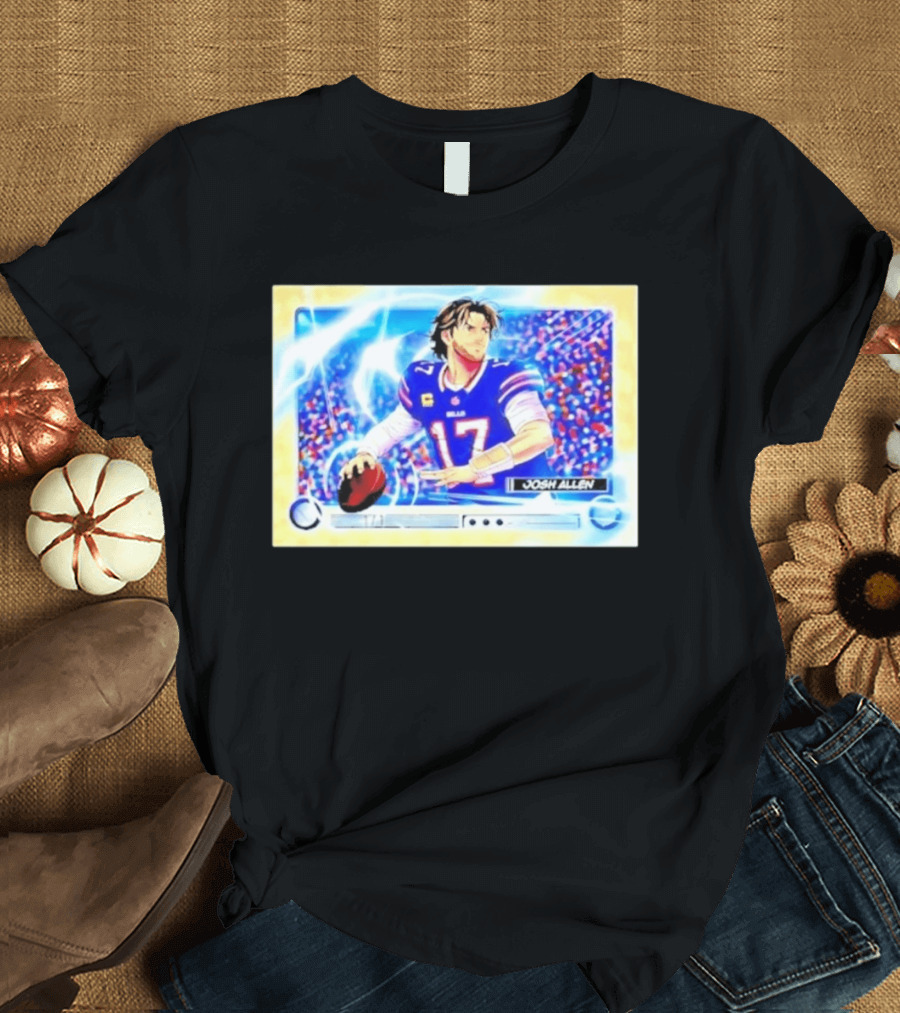 Josh Allen Buffalo Bills Anime NFL Football Quarterback 17 T-Shirt