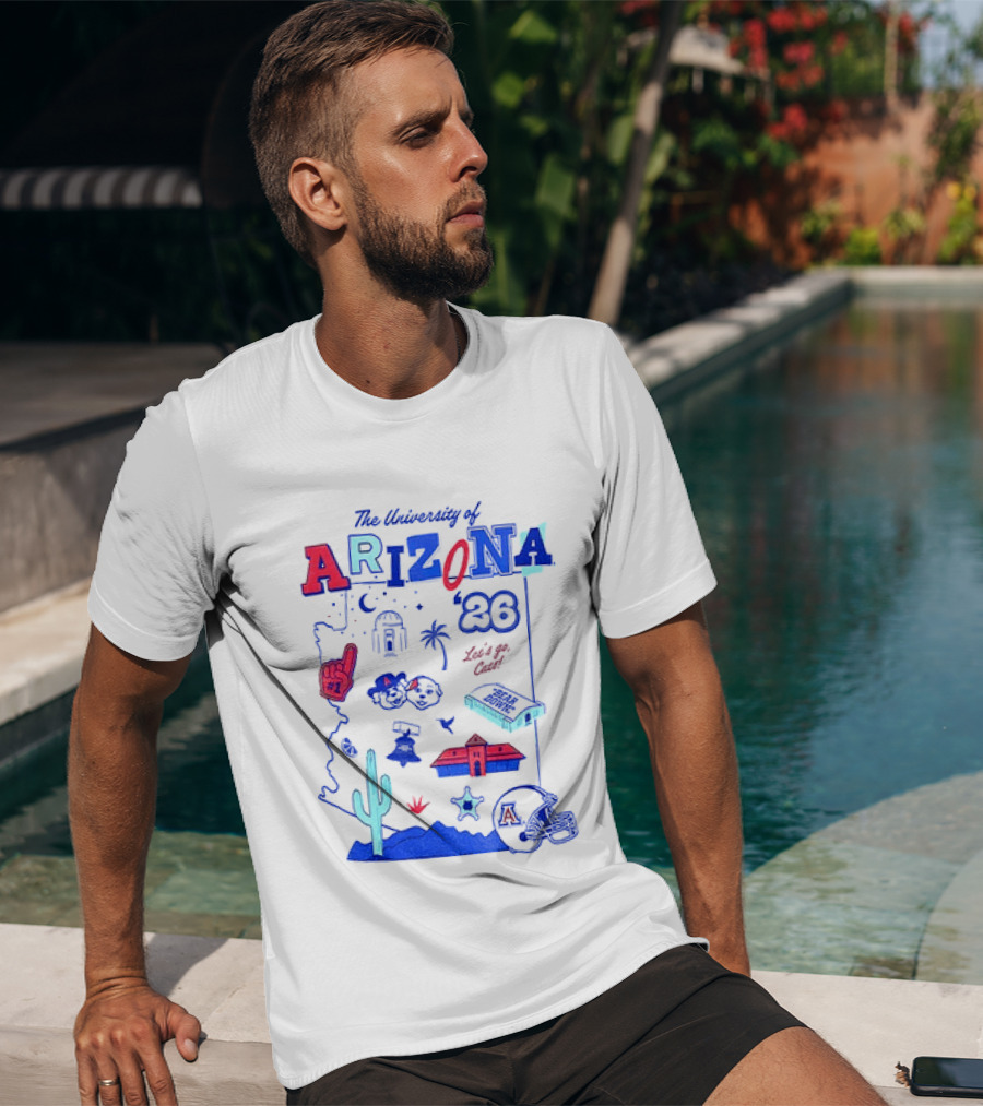 University Of Arizona Wildcats Bear Down 26 Let's Go Cats Arizona 20 T-Shirt