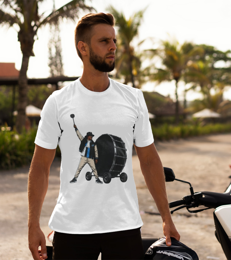 Carolina Panthers Football Culture Supporter With Drum T-Shirt