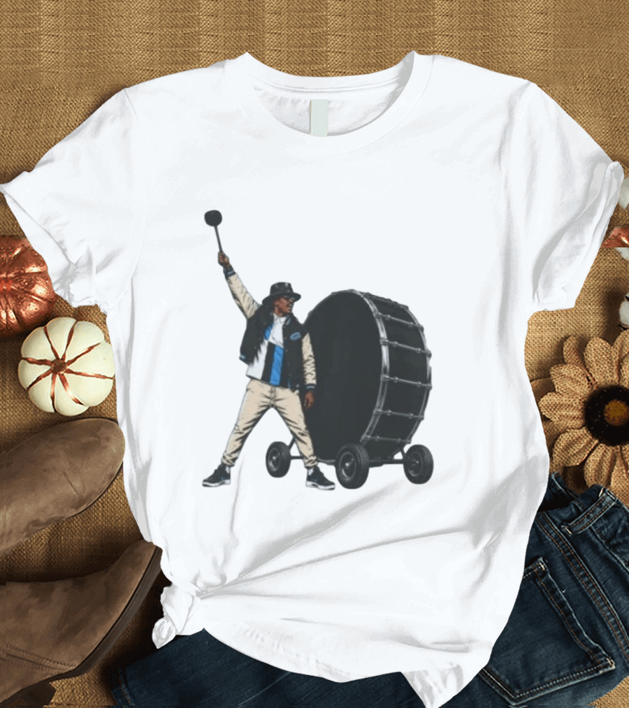 Carolina Panthers Football Culture Supporter With Drum T-Shirt