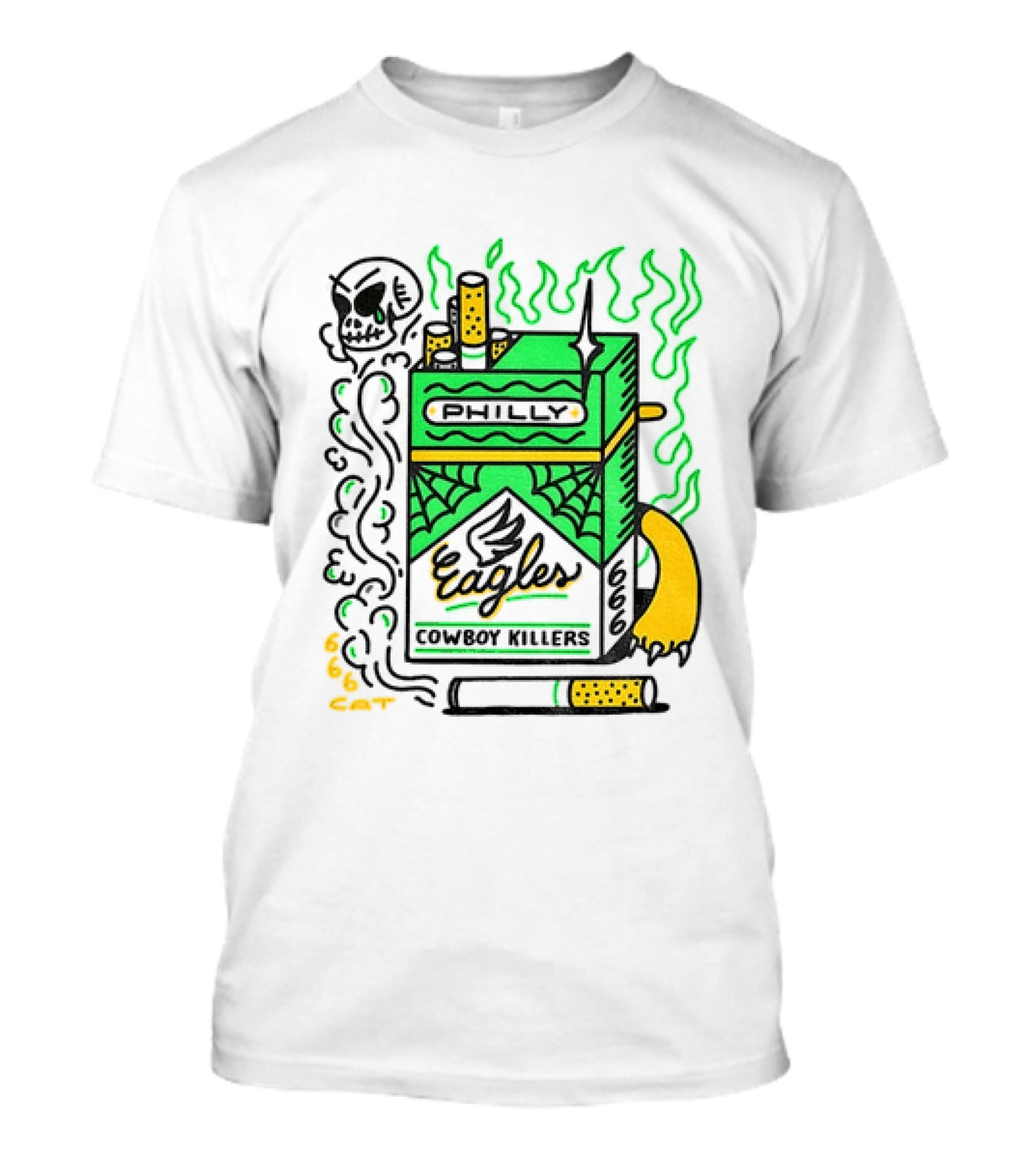 Philly Eagles Cowboy Killers 666 Cigarette Pack T-Shirt