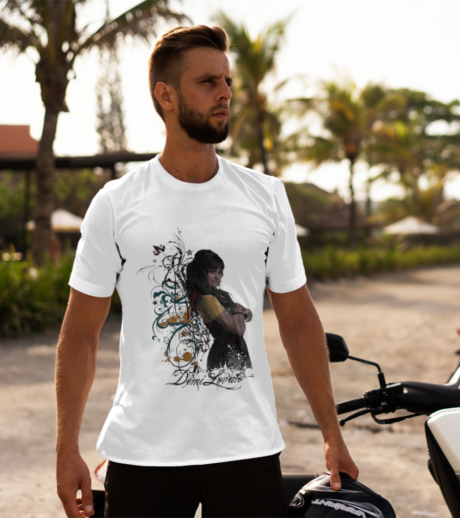 Demi Lovato Floral Music Artist Vibrant Pop Star T-Shirt