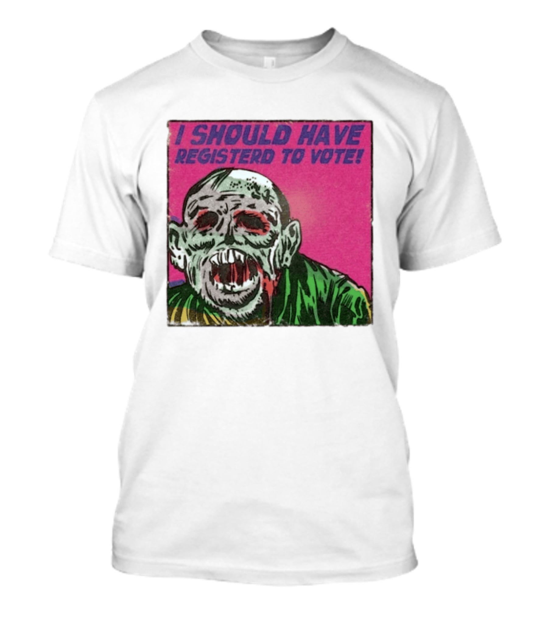 Zombie Meme I Should Have Registered To Vote תובבש Uteזחגרט Zombiebo T-Shirt