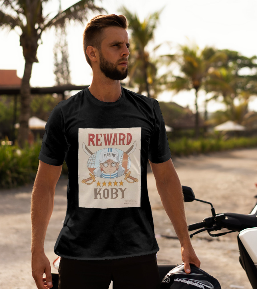 Reward Marine Koby One Piece Anime Five Stars T-Shirt
