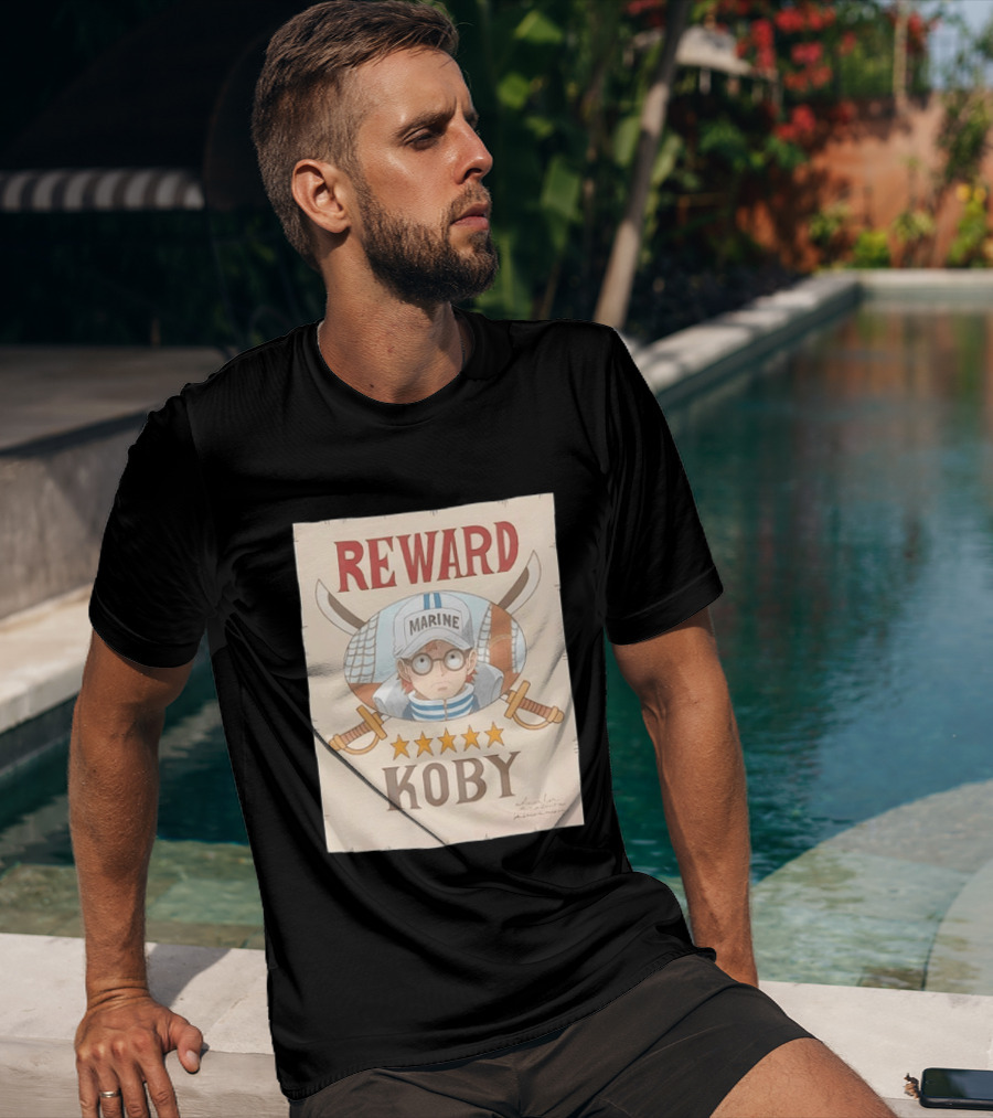 Reward Marine Koby One Piece Anime Five Stars T-Shirt