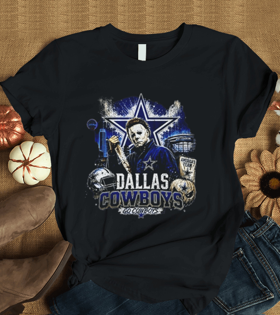 Michael Myers Dallas Cowboys America's Team Go Cowboys Halloween T-Shirt
