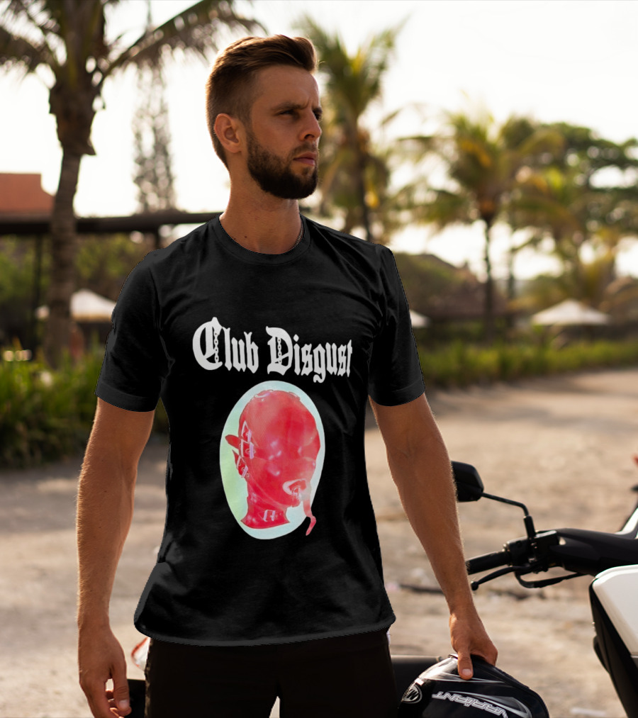 Club Disgust Red Mask Fetish Aesthetic Goth Fashion T-Shirt