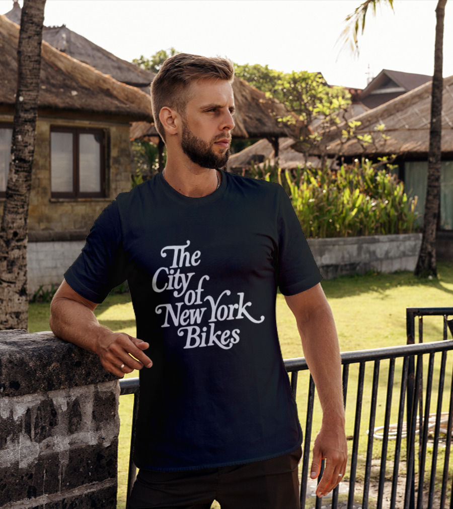 The City Of New York Bikes NYC Cycling Urban Bicycle Ride T-Shirt