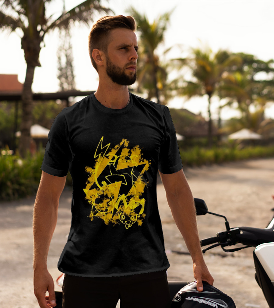 Pikachu Raichu Pichu Electric Evolution Pokemon Splash T-Shirt