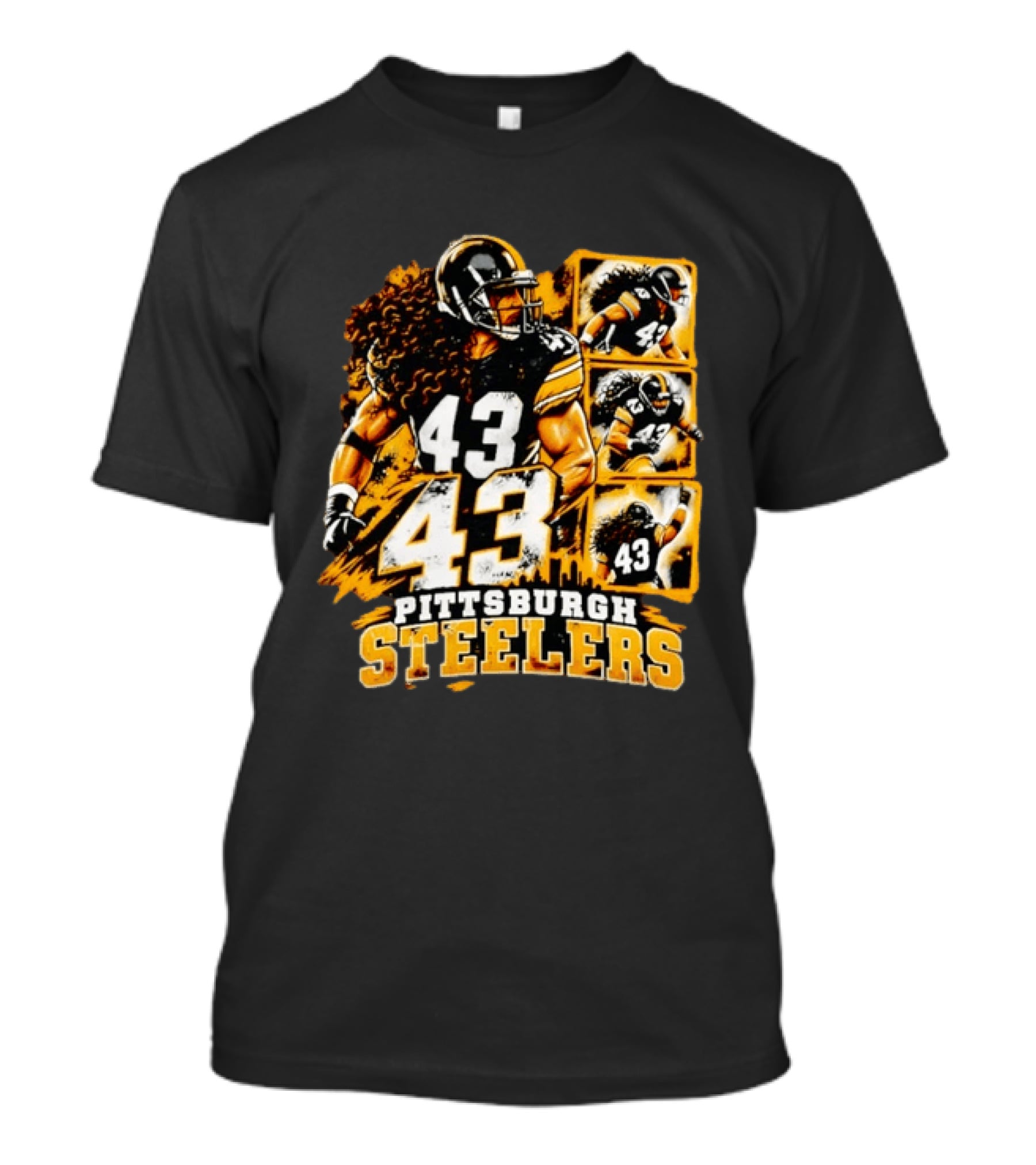 Troy Polamalu 43 Pittsburgh Steelers Football Legend T-Shirt