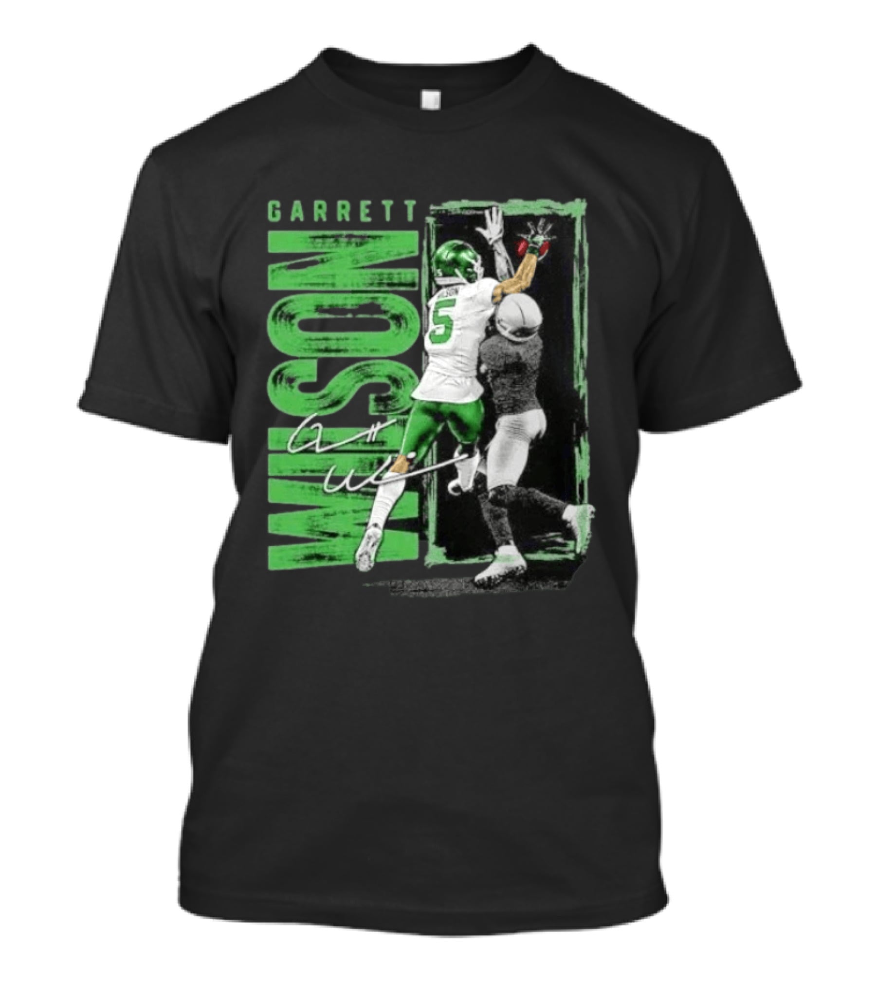 Garrett Wilson New York Jets Football Duo 5 Autograph Wilson Player Image T-Shirt