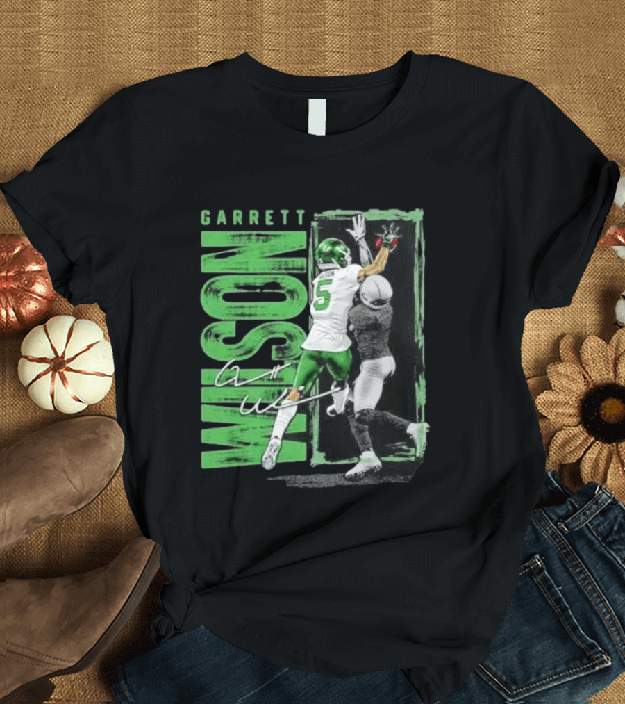 Garrett Wilson New York Jets Football Duo 5 Autograph Wilson Player Image T-Shirt