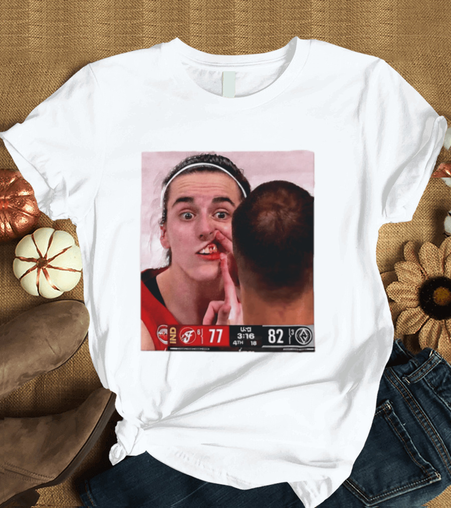 Caitlin Clark Injured Mouth Indiana Basketball Game Score 77 82 Fourth Quarter T-Shirt