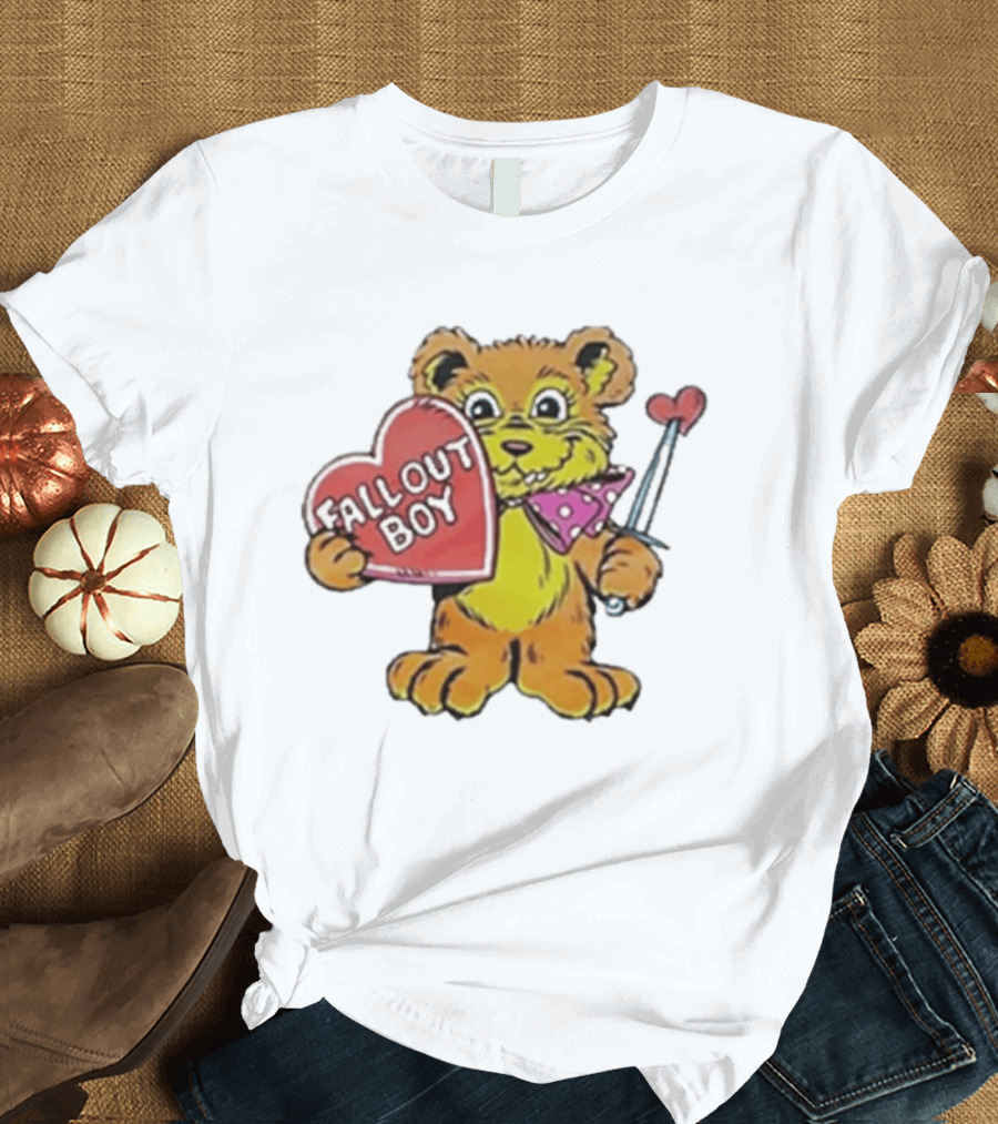 Fallout Boy Every Lover's Got A Little Dagger In Their Hand Bear Holding Heart T-Shirt