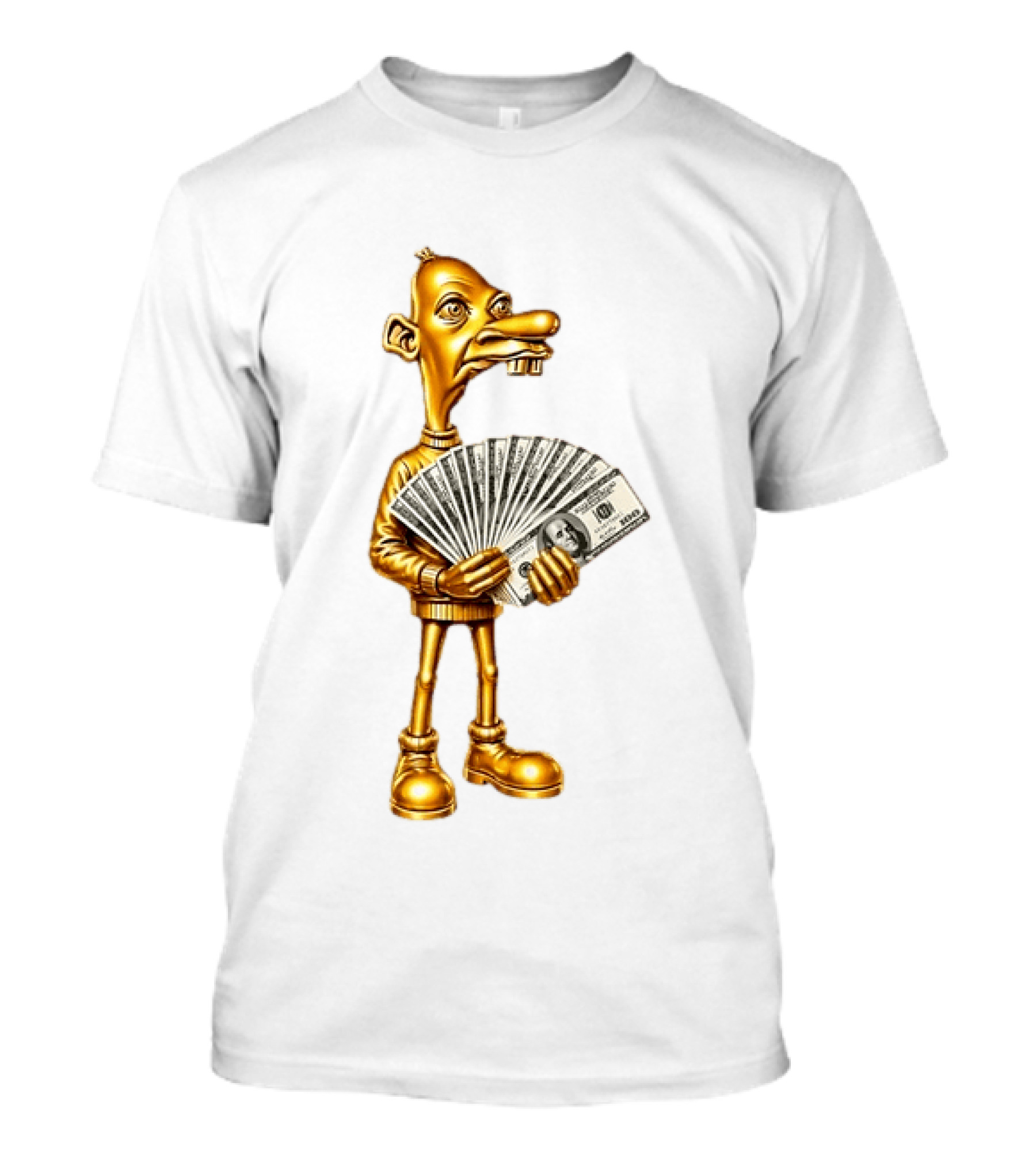Greg Heffley Gold Money Meme With Cash Stack T-Shirt